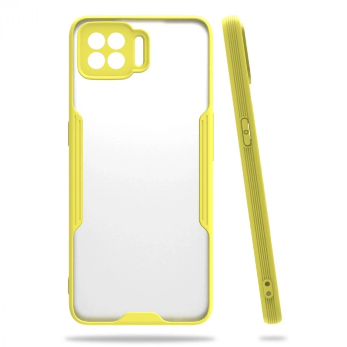 Oppo A73 Kılıf Platin Silikon - Sarı