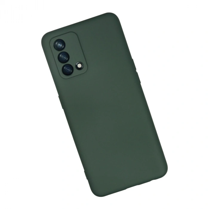 Oppo A74 4g Kılıf Nano İçi Kadife Silikon - Koyu Yeşil