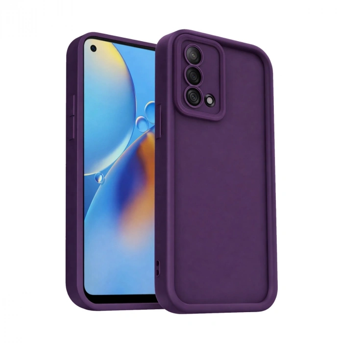 Oppo A74 4g Kılıf Viera Silikon - Mürdüm