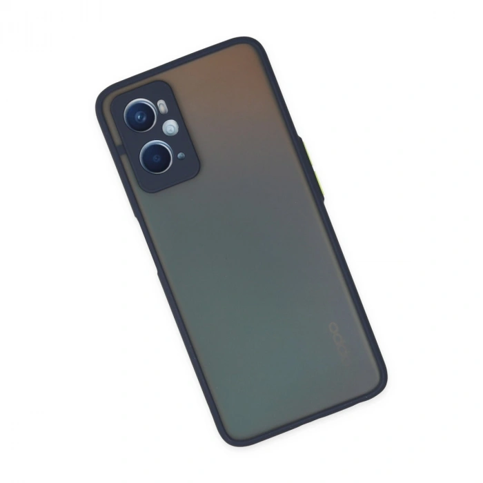 Oppo A96 Kılıf Montreal Silikon Kapak - Lacivert