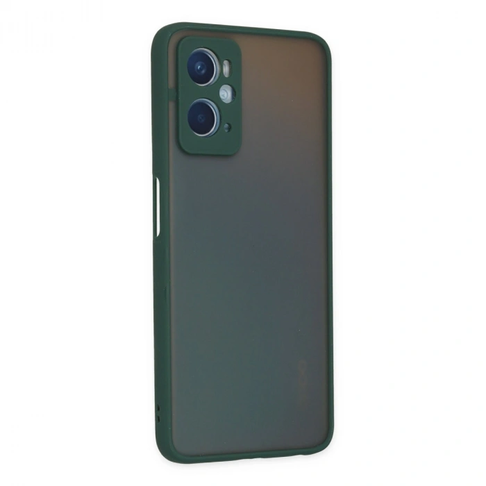 Oppo A96 Kılıf Montreal Silikon Kapak - Yeşil