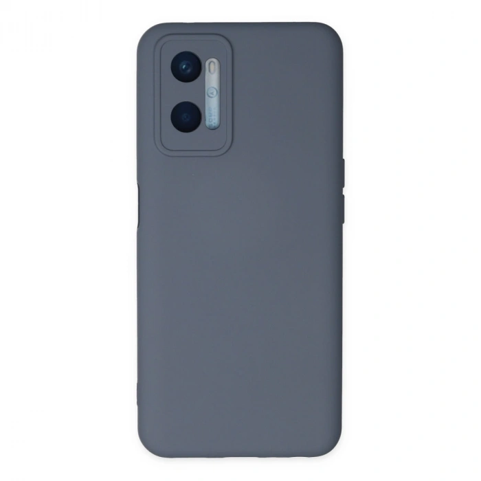 Oppo A96 Kılıf Nano İçi Kadife Silikon - Gri