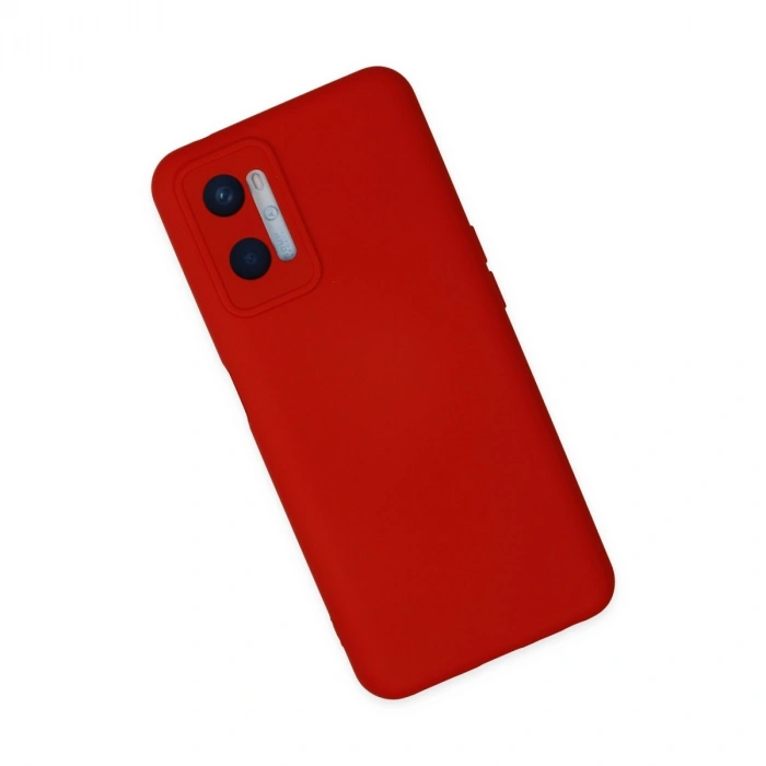 Oppo A96 Kılıf Nano İçi Kadife Silikon - Kırmızı
