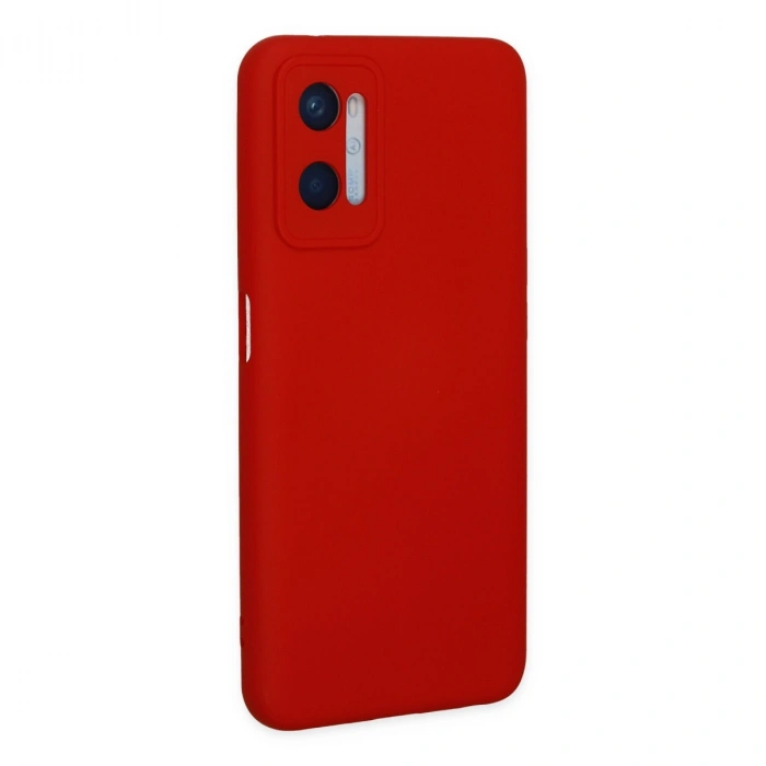 Oppo A96 Kılıf Nano İçi Kadife Silikon - Kırmızı