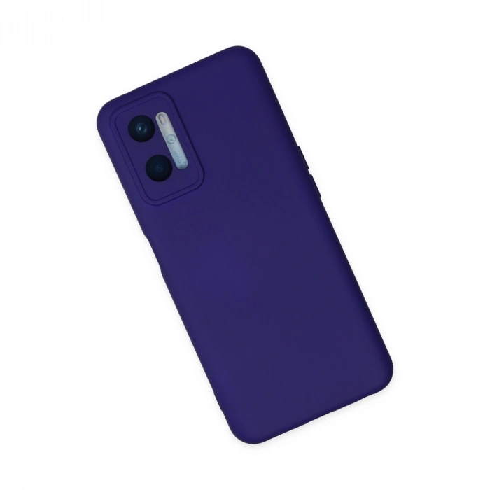Oppo A96 Kılıf Nano İçi Kadife Silikon - Mor