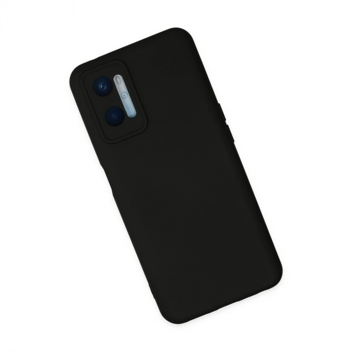 Oppo A96 Kılıf Nano İçi Kadife Silikon - Siyah