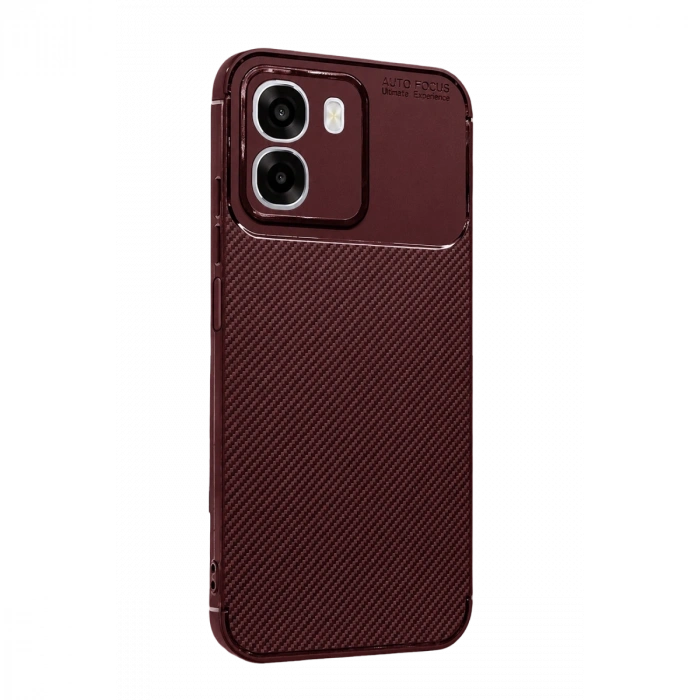Oppo Oppo A6t 5g Auto Focus Karbon Kapak - Bordo