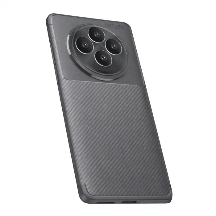 Oppo Reno 11 Fs Kılıf Auto Focus Karbon Kapak - Gri