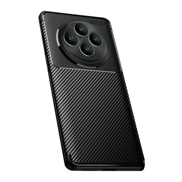 Oppo Reno 11 Fs Kılıf Auto Focus Karbon Kapak - Siyah