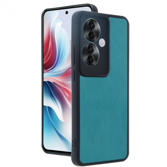 Oppo Reno 11f Kılıf Aras Deri Kapak - Açık Yeşil