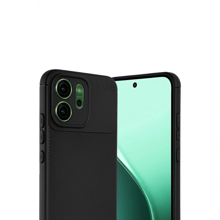 Oppo Reno 14 Auto Focus Karbon Kapak - Siyah
