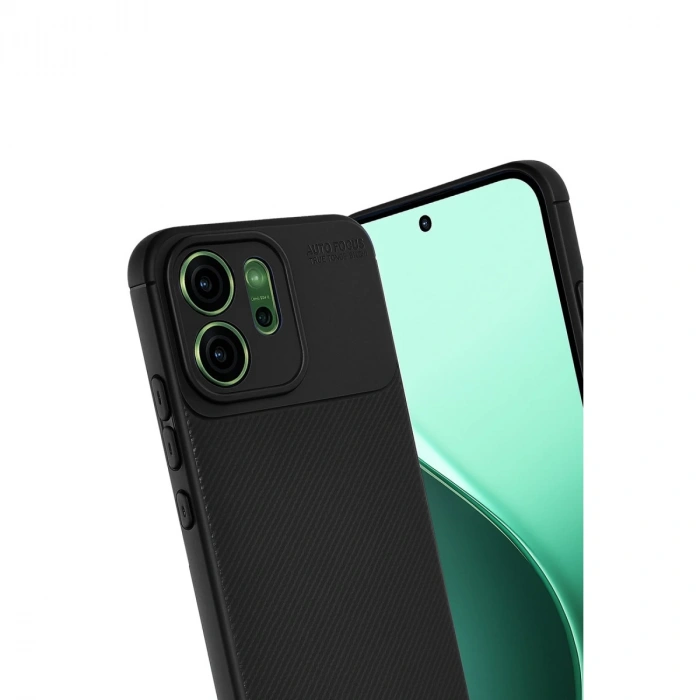 Oppo Reno 14f Auto Focus Karbon Kapak - Siyah