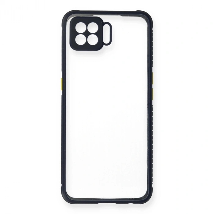 Oppo Reno 4 Lite Kılıf Miami Şeffaf Silikon - Lacivert