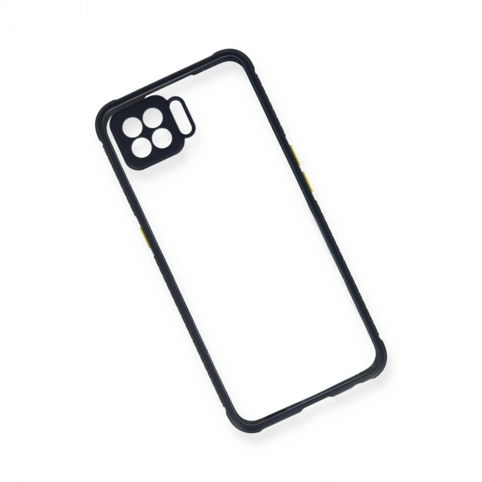 Oppo Reno 4 Lite Kılıf Miami Şeffaf Silikon - Lacivert