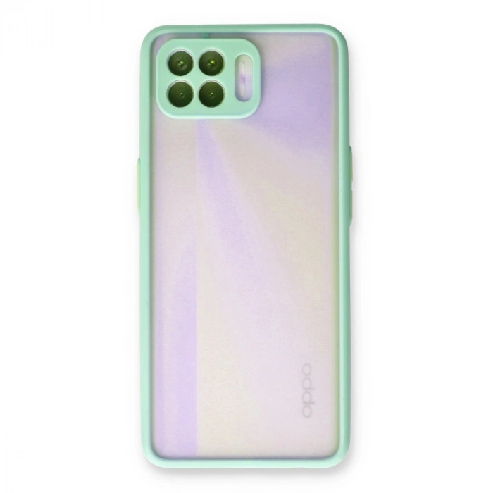Oppo Reno 4 Lite Kılıf Montreal Silikon Kapak - Turkuaz