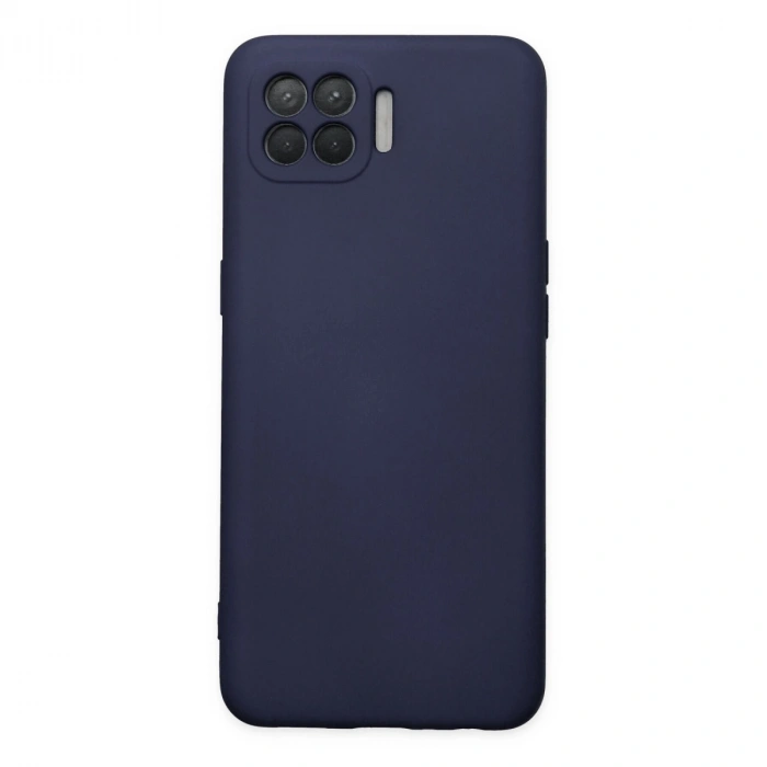 Oppo Reno 4 Lite Kılıf Nano İçi Kadife Silikon - Lacivert