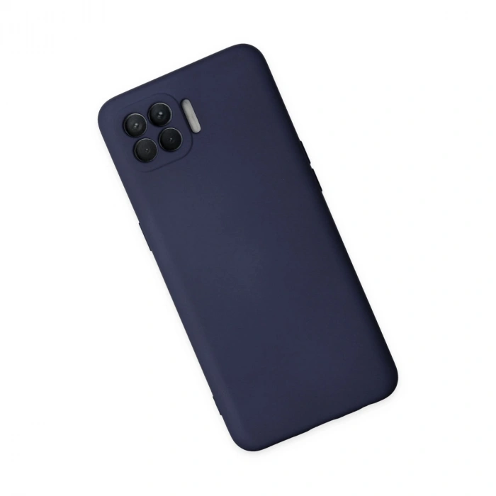 Oppo Reno 4 Lite Kılıf Nano İçi Kadife Silikon - Lacivert