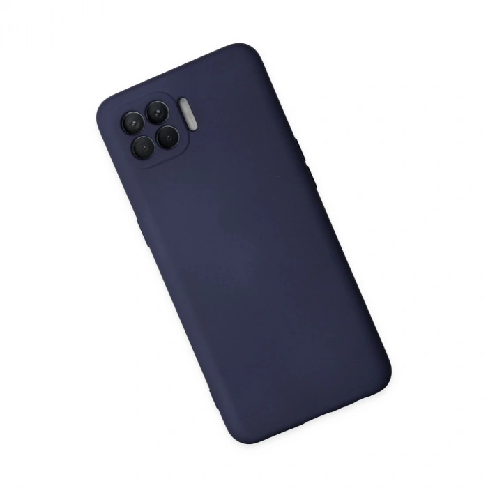 Oppo Reno 4 Lite Kılıf Nano İçi Kadife Silikon - Lacivert