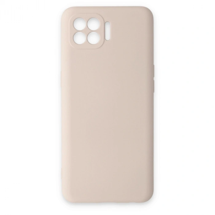 Oppo Reno 4 Lite Kılıf Nano İçi Kadife Silikon - Pudra