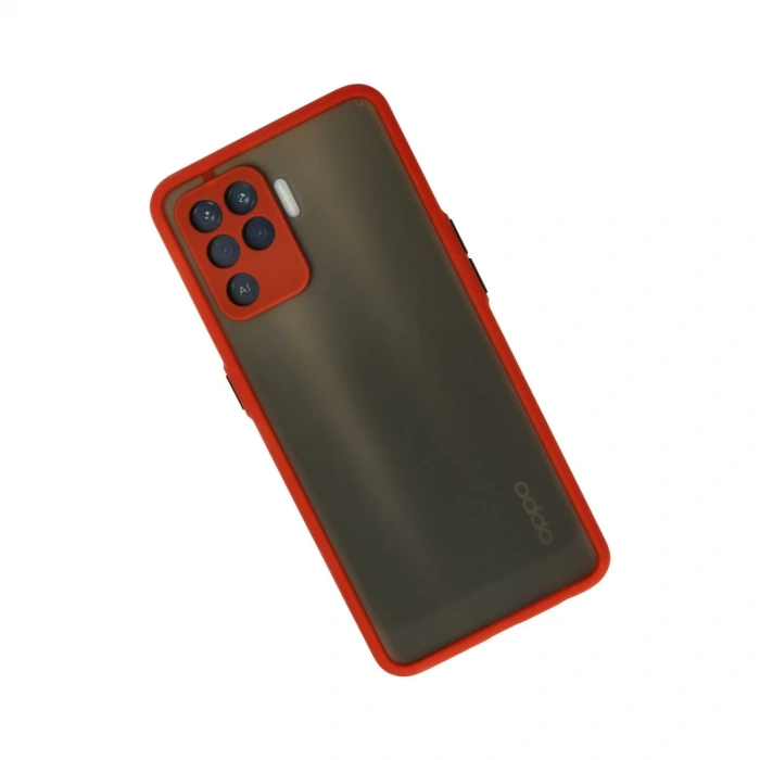 Oppo Reno 5 Lite Kılıf Montreal Silikon Kapak - Kırmızı