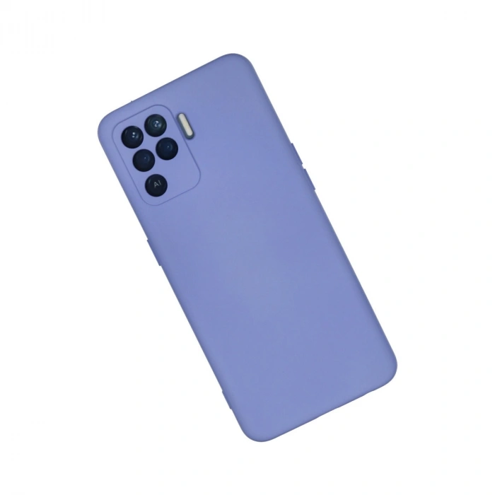 Oppo Reno 5 Lite Kılıf Nano İçi Kadife Silikon - Lila