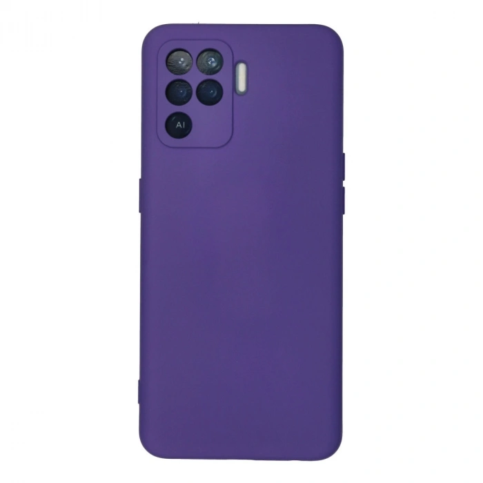 Oppo Reno 5 Lite Kılıf Nano İçi Kadife Silikon - Mor