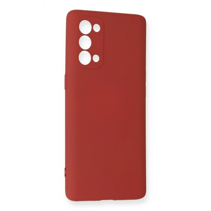 Oppo Reno 5 Pro Kılıf Nano İçi Kadife Silikon - Kiremit