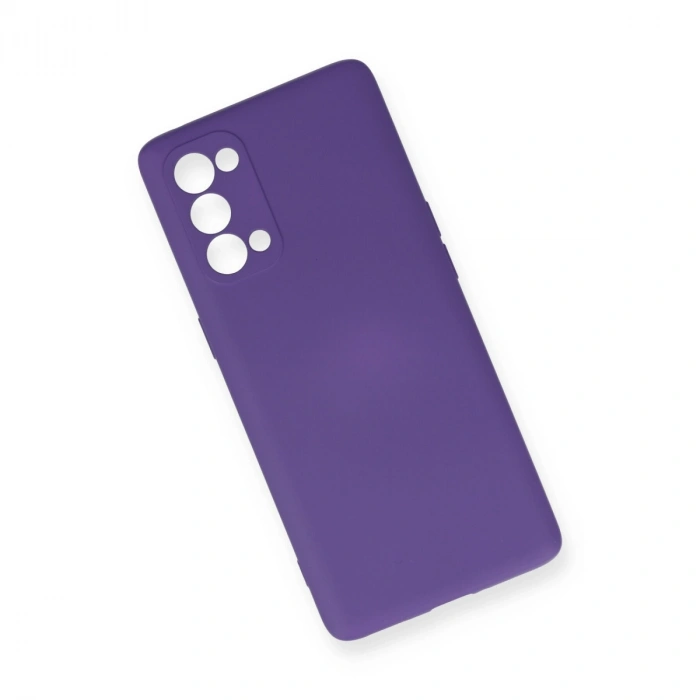Oppo Reno 5 Pro Kılıf Nano İçi Kadife Silikon - Mor