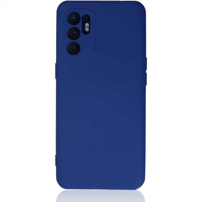 Oppo Reno 6 Kılıf Nano İçi Kadife Silikon - Mavi
