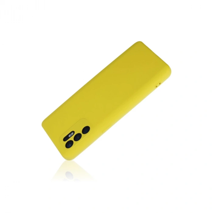 Oppo Reno 6 Kılıf Nano İçi Kadife Silikon - Sarı1