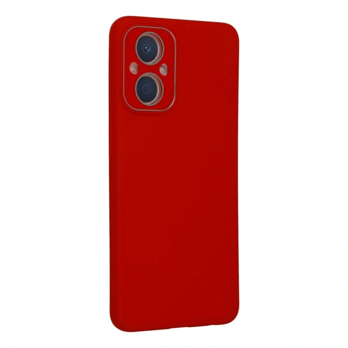 Oppo Reno 7 Lite Kılıf Lansman Glass Kapak - Kırmızı