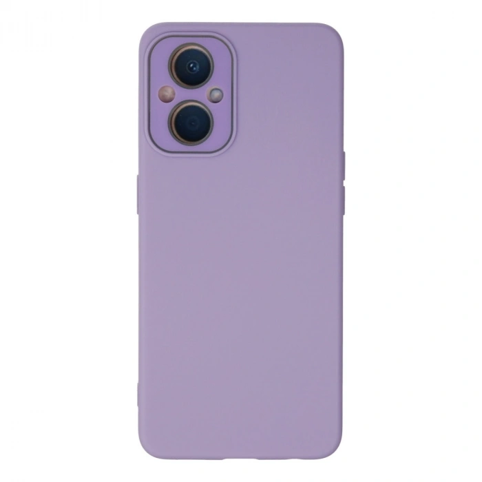 Oppo Reno 7 Lite Kılıf Lansman Glass Kapak - Lila