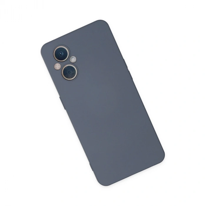 Oppo Reno 7 Lite Kılıf Nano İçi Kadife Silikon - Gri