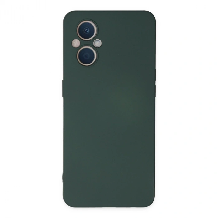 Oppo Reno 7 Lite Kılıf Nano İçi Kadife Silikon - Koyu Yeşil