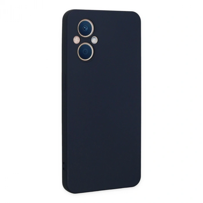Oppo Reno 7 Lite Kılıf Nano İçi Kadife Silikon - Lacivert