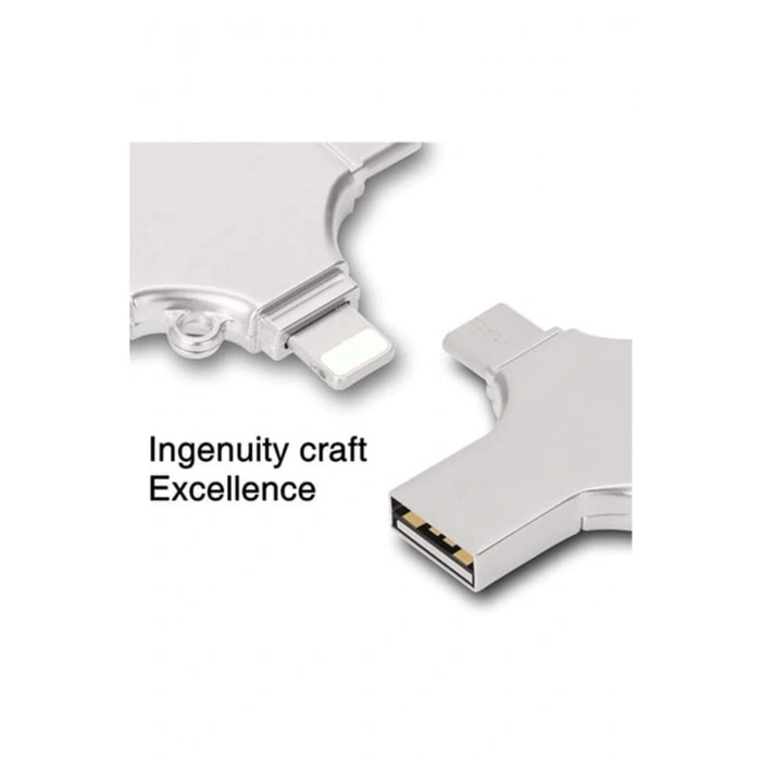 Otg 4in1 Cep Telefonu Çok Fonksiyonlu Usb Flash Bellek 64 Gb Type-c, Micro Sd Ve Kart Okuyucu