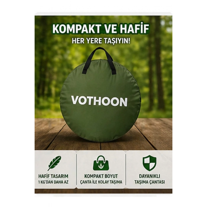 Otomatik Kabin Giyinme Çadırı 120x120x190 Cm Üst Havalandırma Yan Pencereli Duş & Wc Çadırı
