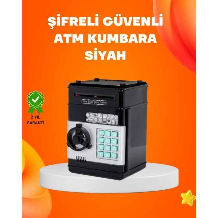 Otomatik Para Çeken Şifreli Atm Tasarımlı Kumbara