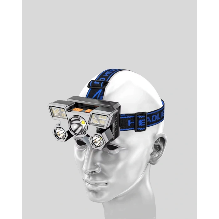 Outdoor Ve Gece Balıkçılığı İçin Led Kafa Lambası – Usb Şarjlı, 60° Ayarlanabilir Far