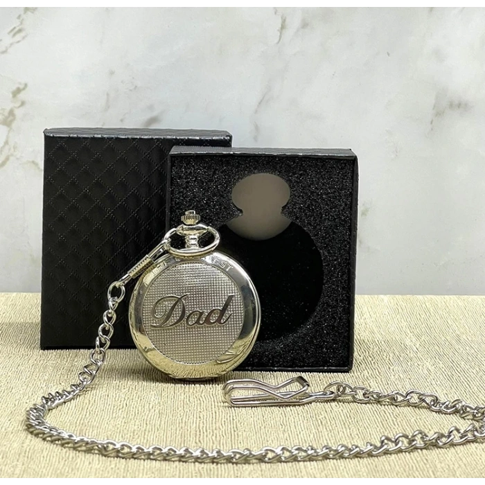 Özel Kutulu Dad (baba) Gümüş Köstekli Saat Alk4673