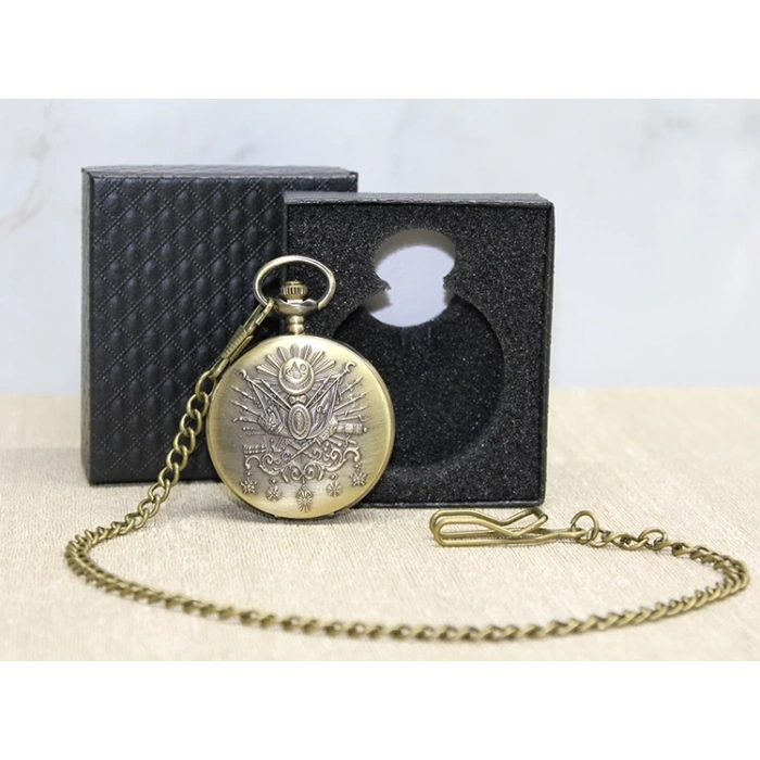 Özel Kutulu Osmanlı Devlet Arması Köstekli Saat Alk3983