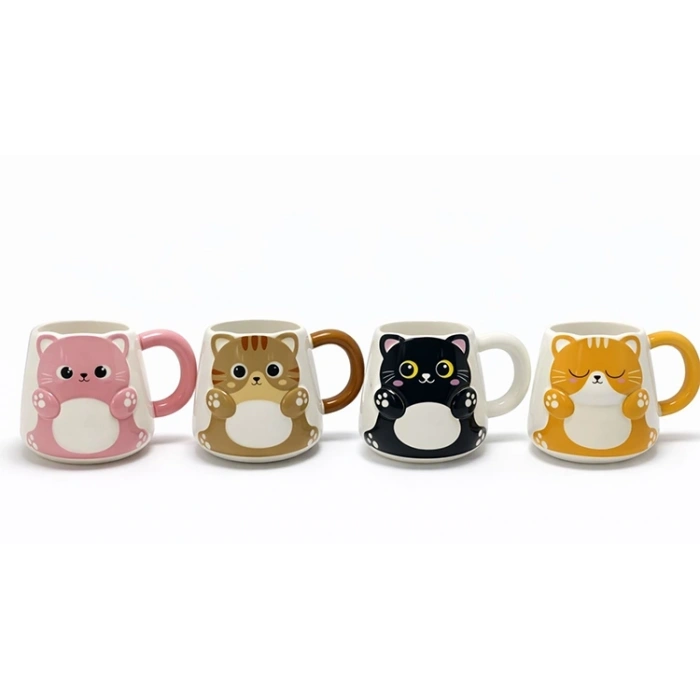 Özel Tasarım 3d Kedi Figürlü Kupa Bardak Alk5031