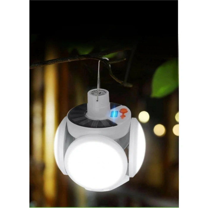 P-038 Solar Güneş Enerji Ve Usb Sarjli 5 Kanatlı