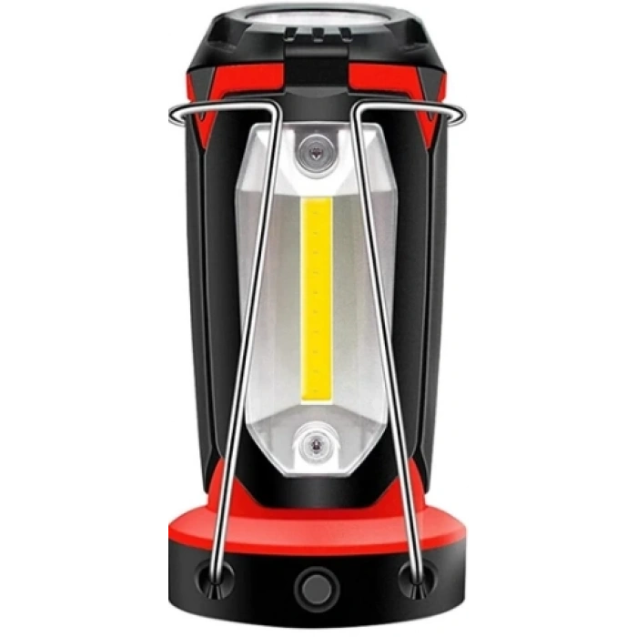 P-8801 Şarjlı Katlanabilir 3xcob Led+ 3w Led Çok Fonksiyonlu Kamp Feneri