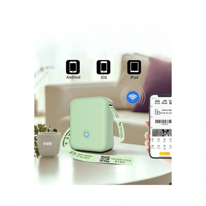 P11 Kablosuz Etiket Yazıcı - Siyah