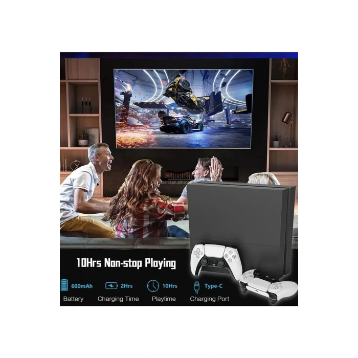 P4 Plus Bluetooth Titreşimli Ps4/ps5 Uyumlu Pc Telefon Joystick Kablosuz Oyun Kolu Siyah