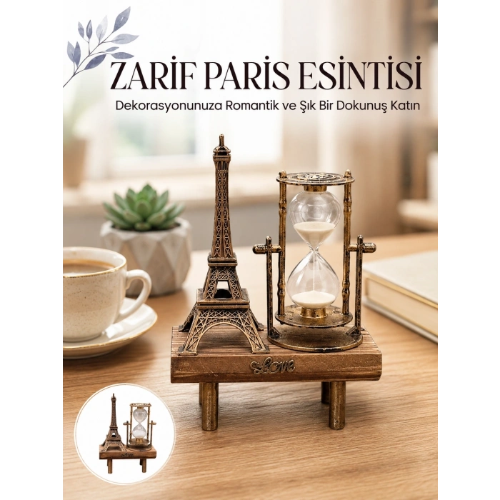 Paris Eyfel Kulesi Hediyelik Eyfel Retro Kum Saati Dekoratif Eşya Yeni Nesil