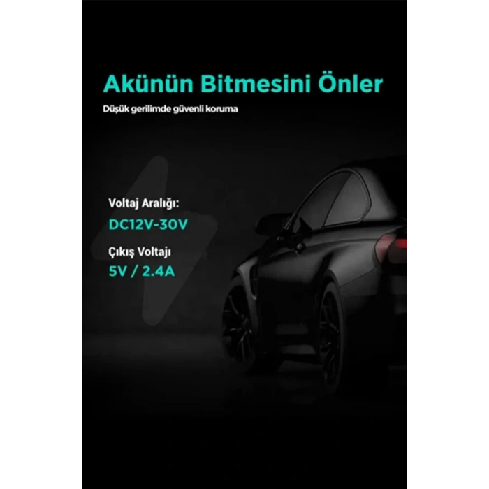 Park Modu Kablosu Type-c Akü Sigorta Bağlantı Kablosu Araç İçi Kamera Tüm Kameralara Uyumlu