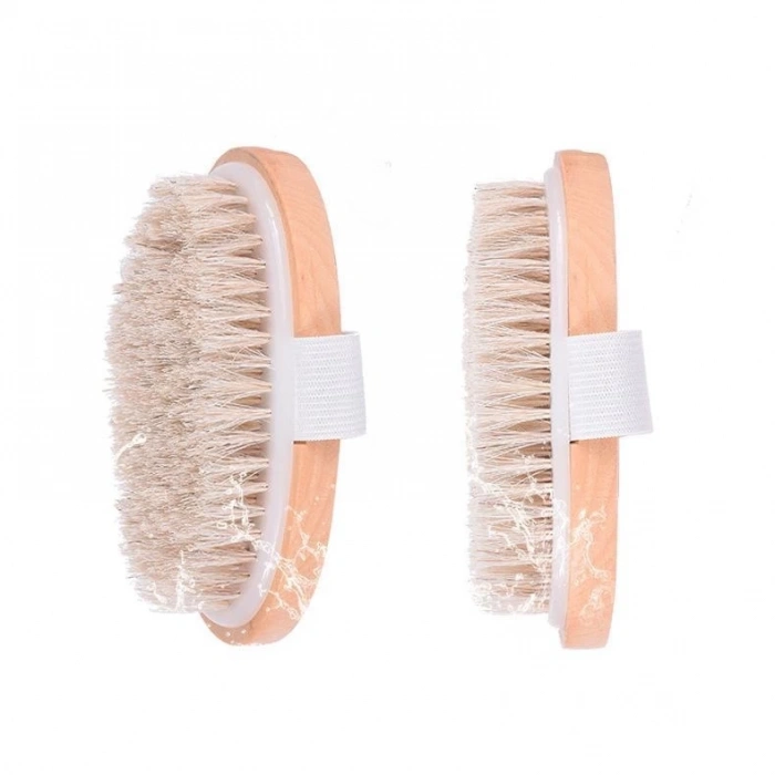 Parlak Ve Pürüzsüz Görünüm Sağlayan %100 Doğal At Kılı Selülit Fırçası (özel Kutulu)