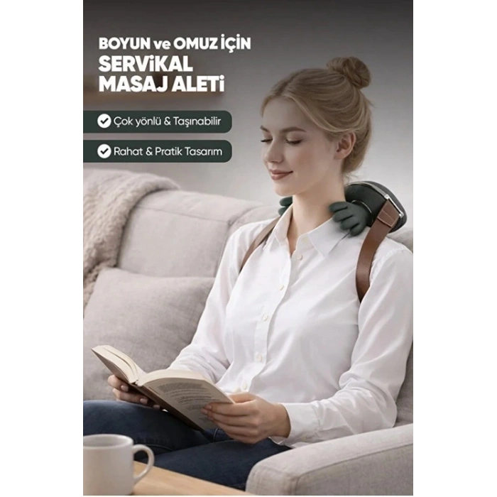 Parmakla Yoğuran El Hissi Sunan Isıtmalı Masaj Aleti (taşınabilir,şarjlı) | Boyun,sırt,omuz,bacak